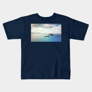 Blue Islands of Oahu Hawaii Kids T-Shirt